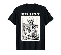 Read In Peace Skeleton Book Lover Bookworm Libro divertido Camiseta