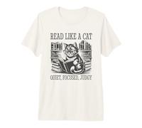 Read Like A Cat Camiseta Premium
