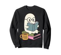 Read More Ghost Bookworm Coffee Reading Halloween Librarian Sudadera