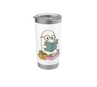 Read More Ghost Bookworm Coffee Reading Halloween Librarian Vaso térmico de acero inoxidable de doble pared