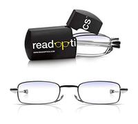 Read Optics Folding Reading Glasses 1.5 Mens & Womens +1 To 3.5 Blue Light Blocking Fold Up Spectacles in Pocket Travel Case. Anti Glare & Filter UV for Extra Protection. Difuzer® Lens