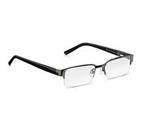 Read Optics Gafas de lectura de 2.0 para hombre, gafas rectangulares metálicas, muelles de resorte para ajuste cómodo ajustable, diseño de media montura clásico