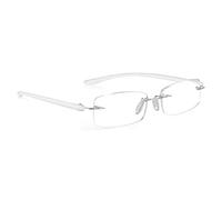 Read Optics Gafas de Lectura Hombre/Mujer Montura al Aire con Sistema Patentado SecureLoc de Fijación de Lentes - Varillas Resistentes y Flexibles de Policarbonato Claro, Lentes Graduadas +1.00 - 3.50