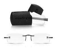 Read Optics: Gafas de Lectura para Presbicia Plegables - con Funda Rígida Incluida. Compactas de Bolsillo - Graduadas con Lentes +2,50 Dioptrías (+1 hasta +3,50) de Hombre/Mujer
