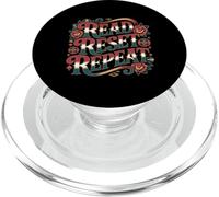 Read Reset Repeat Estilo de Vida de Rutina del Lector - PopSockets PopGrip para MagSafe
