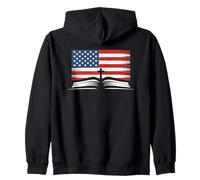 Read The Bible America - United States Flag Christian Faith Sudadera con Capucha