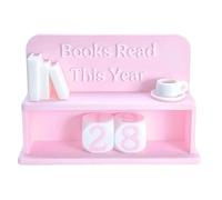 Read Tracker - Books Read Counter Sign Decor, Decorative Encouraging Fun Gadget, Book Lover Home Library Accessory, Desk Table Office Study Living Room, Convenient Reading Goal Display