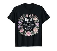Read What Nourishes Your Mind Mentalidad del Lector ||- Camiseta gráfica económica, Hombre, Negro, XL