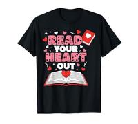 Read Your Heart out Valentines Day Reading Book Kids Teacher Camiseta