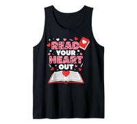 Read Your Heart out Valentines Day Reading Book Kids Teacher Camiseta sin Mangas