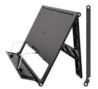 Readaeer - Soporte portátil de plástico para libros, plegable, ángulo libre, ajustable, hecho de plástico ABS ultraligero y resistente, soporte multifuncional para libros de texto grueso, plegable y