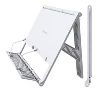 Readaeer - Soporte Portátil y Plegable para Libros, Ángulo Ajustable, Hecho de Plástico ABS Ultraligero y Resistente, Multifuncional para Textos Gruesos