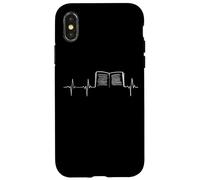 Reader Bookaholic Love Books Heartbeat - Lectura de Libros Carcasa para iPhone X/XS