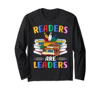 Readers Are Leaders Funny Book Lover Mothers Day Reading Mom Manga Larga