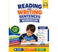 Reading and Writing Sentences Workbook: 50 Daily Reading, Handwriting & Sentence Building Activities with Colouring Pages for Ages 5-7