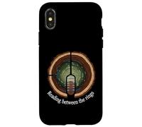 Reading Between The Rings Tree Ring Nature Art Carcasa para iPhone X/XS