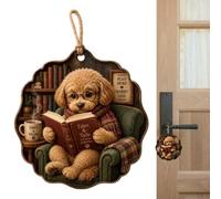 Reading Book Ornament 2D Animal Acrylic Reading Decor Library Tree Ornament | 2D flat animal reading decorative colgante, animal series reading decorative colgante, 2D flat acrylic