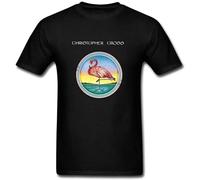 Reading Christopher Cross Christopher Cross Pullover Short Sleeve Top Men's O-Neck T-Shirt Unisex Pure Cotton Black L