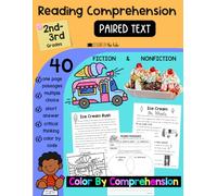 Reading Comprehension Practice: Paired Text 3rd Grade, Second Grade Educational Reading Skills Practice, Grade 3 Learning, Color By Comprehension Questions (Color By Comprehension Workbooks)