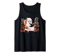 Reading Ghost - Spooky Library Halloween Tee Camiseta sin Mangas
