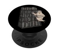 Reading Ghost - Spooky Library Halloween tee PopSockets PopGrip Adhesivo