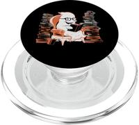 Reading Ghost - Spooky Library Halloween Tee PopSockets PopGrip para MagSafe