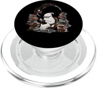 Reading Ghost - Spooky Library Halloween Tee PopSockets PopGrip para MagSafe