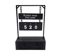 Reading Goal Tracker - Books Read This Year Counter with Clear Display | Goal Setting Organizer for Kids Adults Students Teachers Teens Home School Dorm Bookshelf Bedroom