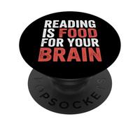 Reading Is Food For Your Brain |- PopSockets PopGrip Adhesivo