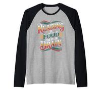 Reading Is Food For Your Brain Reader Hobby Librarian - Camiseta Manga Raglan
