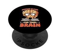 Reading Is Food For Your Brain Reader Hobby Librarian PopSockets PopGrip Adhesivo