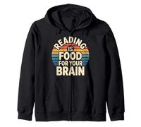 Reading Is Food For Your Brain Reader Hobby Librarian |- Sudadera con Capucha