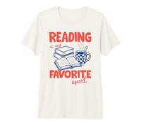 Reading Is My Favorite Sport Book Lover Bookish Reader Camiseta Premium