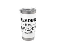 Reading Is My Favorite Sport Vaso térmico de acero inoxidable de doble pared