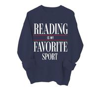 Reading is My Favorite - Sudadera deportiva vintage para leer, regalo para amantes de los libros, azul marino, XXL