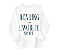 Reading is My Favorite - Sudadera deportiva vintage para leer, regalo para amantes de los libros, blanco, XXL
