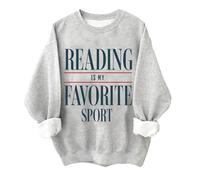 Reading is My Favorite - Sudadera deportiva vintage para leer, regalo para amantes de los libros, gris, XL