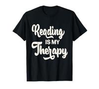 Reading Is My Therapy Book Lover Bookworm Reader Camiseta