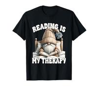Reading Is My Therapy Funny Dad Teacher GNOME For Book Lover Camiseta