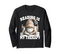 Reading Is My Therapy Funny Dad Teacher GNOME For Book Lover Manga Larga
