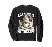 Reading Is My Therapy Funny Dad Teacher GNOME For Book Lover Sudadera