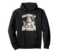 Reading Is My Therapy Funny Dad Teacher GNOME For Book Lover Sudadera con Capucha