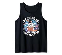 Reading Is Snow Much Fun Copo de Nieve Sombrero de Copa de Invierno Camiseta sin Mangas