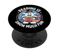 Reading Is Snow Much Fun Copo de Nieve Sombrero de Copa de Invierno PopSockets PopGrip Adhesivo