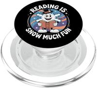 Reading Is Snow Much Fun Copo de Nieve Sombrero de Copa de Invierno PopSockets PopGrip para MagSafe