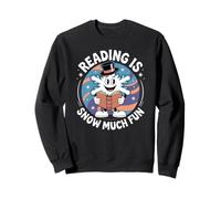 Reading Is Snow Much Fun Copo de Nieve Sombrero de Copa de Invierno Sudadera