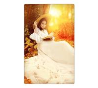 Reading Journal / Notebook for Women: RELAXING OUTDOORS WITH A CAPTIVATING BOOK | Handy 6x9" Size | 150 Lined Pages (Neat 8mm Spacing) | Durable Hardcover | Beautiful Retro-Themed Cover Image.