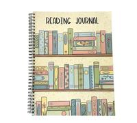 Reading Journal, Portable Reading Log Book, 11.02x7.87in Journaling Notebooks, Diary Notepad, School Supplies Organizer, Personal Note Taking Journal, Study Habits