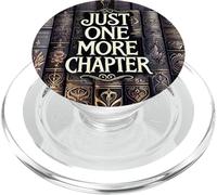 Reading Just One More Chapter Book Shelf Bookish Book Lover PopSockets PopGrip para MagSafe