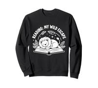 Reading Lion Zoo lover Book Reader Kids Animal Sudadera